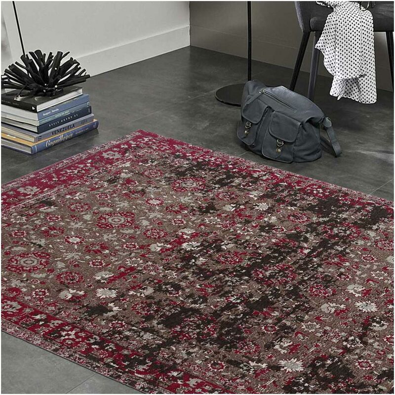 Kilim alfombra 140x200 cm rectangular Moresa Brown Salon tejida a mano adecuado para calefacción por suelo radiante - Rose
Kilim alfombra 140x200 cm rectangular Moresa Brown Salon tejida a mano adecuado para calefacción por suelo radiante - Rose