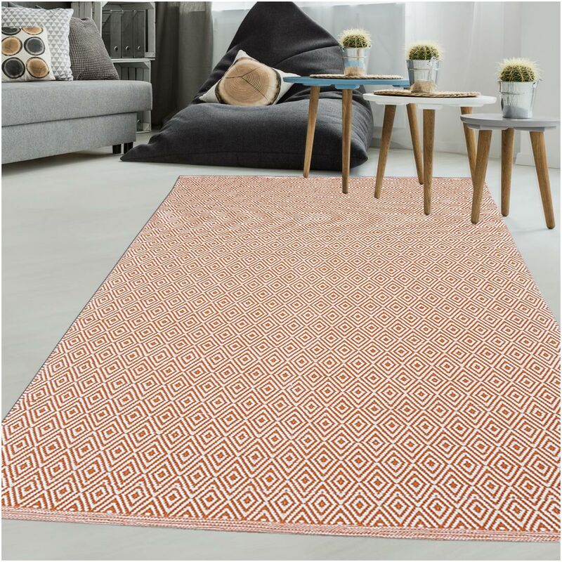 Kilim alfombra 50x80 cm Rectangular Beige ESCANDINAVIA Introduzca el algodón tejida a mano - Orange
Kilim alfombra 50x80 cm Rectangular Beige ESCANDINAVIA Introduzca el algodón tejida a mano - Orange