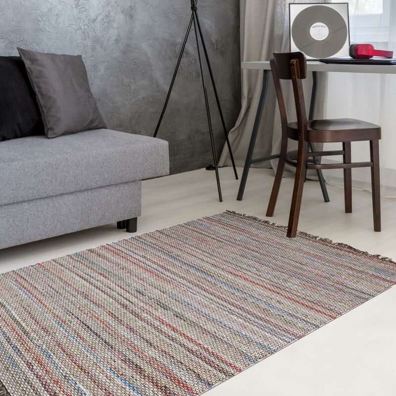 Kilim alfombra 60x110 cm rectangular TEALAND Multi Input algodón tejido a mano - Multicolore
Kilim alfombra 60x110 cm rectangular TEALAND Multi Input algodón tejido a mano - Multicolore