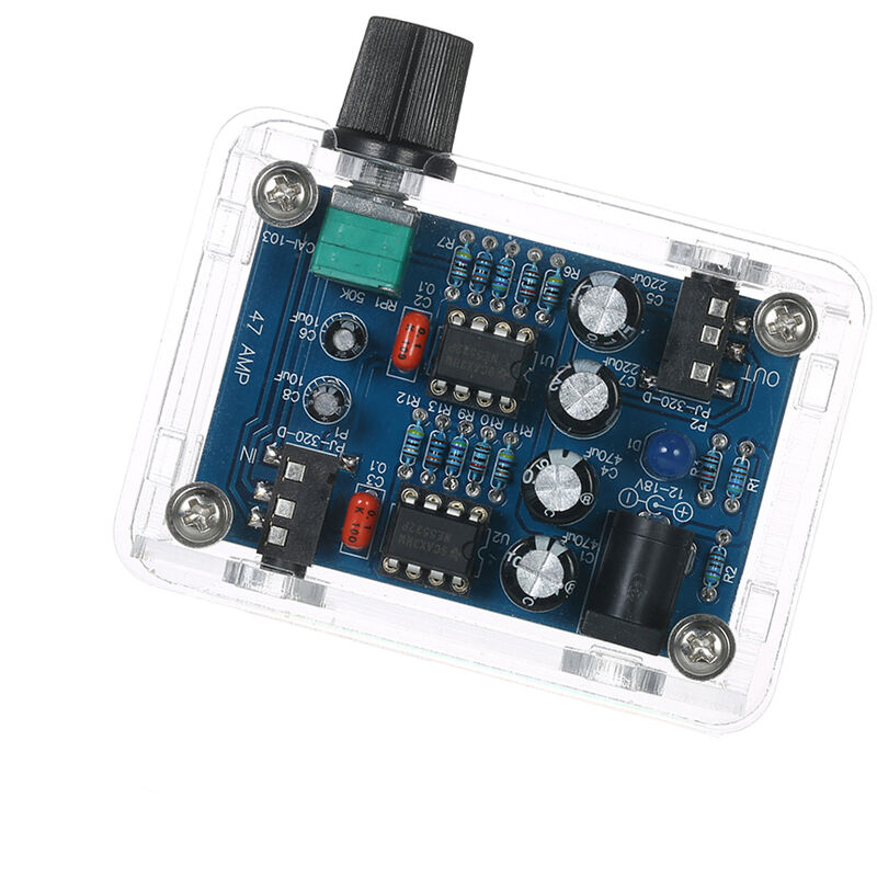 Kit amplificador de auriculares de alta fidelidad DIY NE5532 de 47 amperios con carcasa transparente DC9V-18V
Kit amplificador de auriculares de alta fidelidad DIY NE5532 de 47 amperios con carcasa transparente DC9V-18V