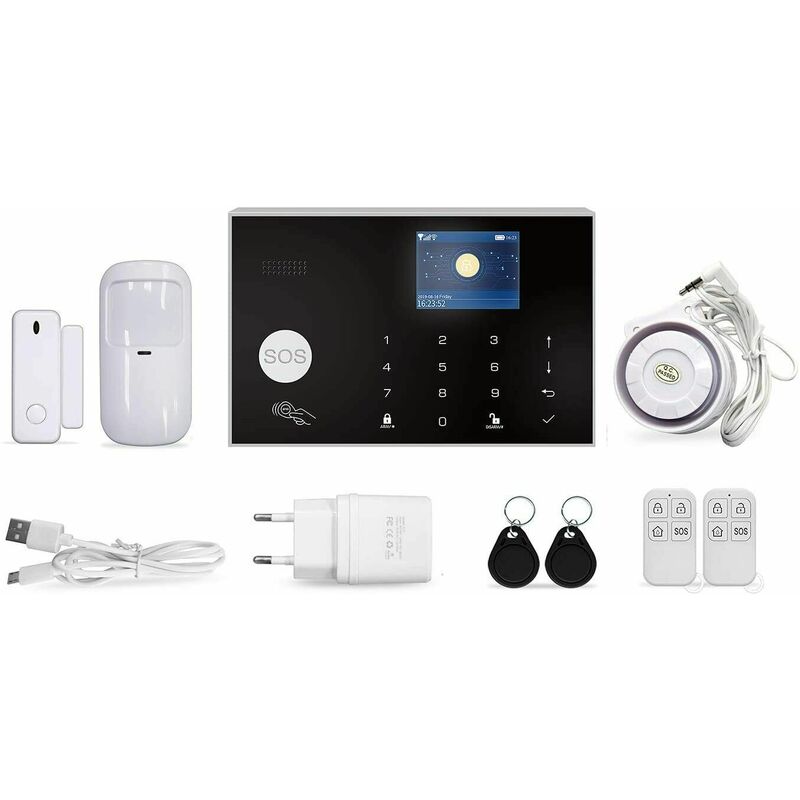 Kit Antifurto Home Wireless Mhz Allarme Casa Senza Fili Gsm App