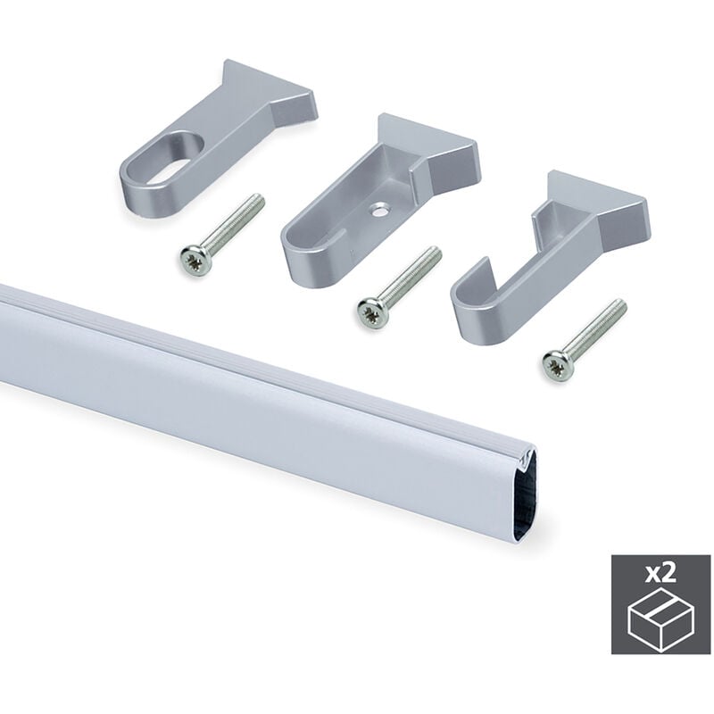 Barra de armario con goma, ovalada, 30x15 mm, 1.400 mm, Aluminio, Anodizado mate, 2 ud. - Anodizado mate - Emuca
Barra de armario con goma, ovalada, 30x15 mm, 1.400 mm, Aluminio, Anodizado mate, 2 ud. - Anodizado mate - Emuca