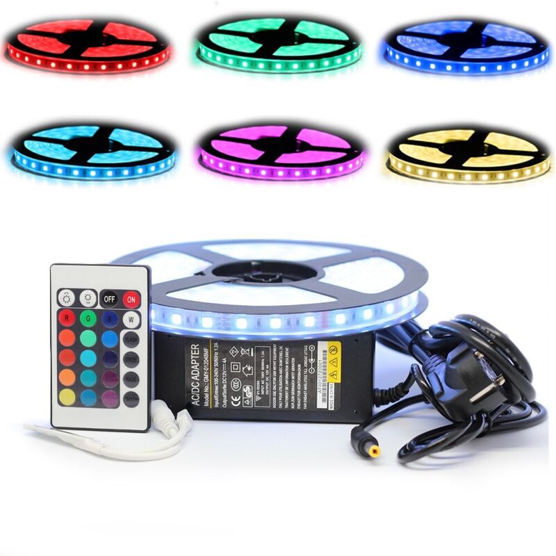 Kit de cinta profesional 5050 - 60 LED/m - 5 metros RGB impermeable (IP67) con controlador y transformador | Longitud: 5 metros - Transformador: No
Kit de cinta profesional 5050 - 60 LED/m - 5 metros RGB impermeable (IP67) con controlador y transformador | Longitud: 5 metros - Transformador: No