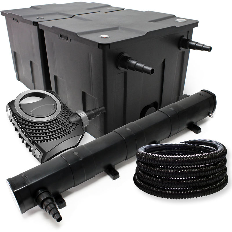 Wiltec - Kit de filtración con Bio Filtro 60000l 72 W UV Clarificador Bomba de estanque y 25 M manguera
Wiltec - Kit de filtración con Bio Filtro 60000l 72 W UV Clarificador Bomba de estanque y 25 M manguera