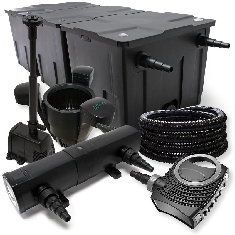 Wiltec - Kit de filtración con Bio Filtro Hasta 90000l UV 24 W 80 W bomba skimmer y bomba de fuente jardin
Wiltec - Kit de filtración con Bio Filtro Hasta 90000l UV 24 W 80 W bomba skimmer y bomba de fuente jardin