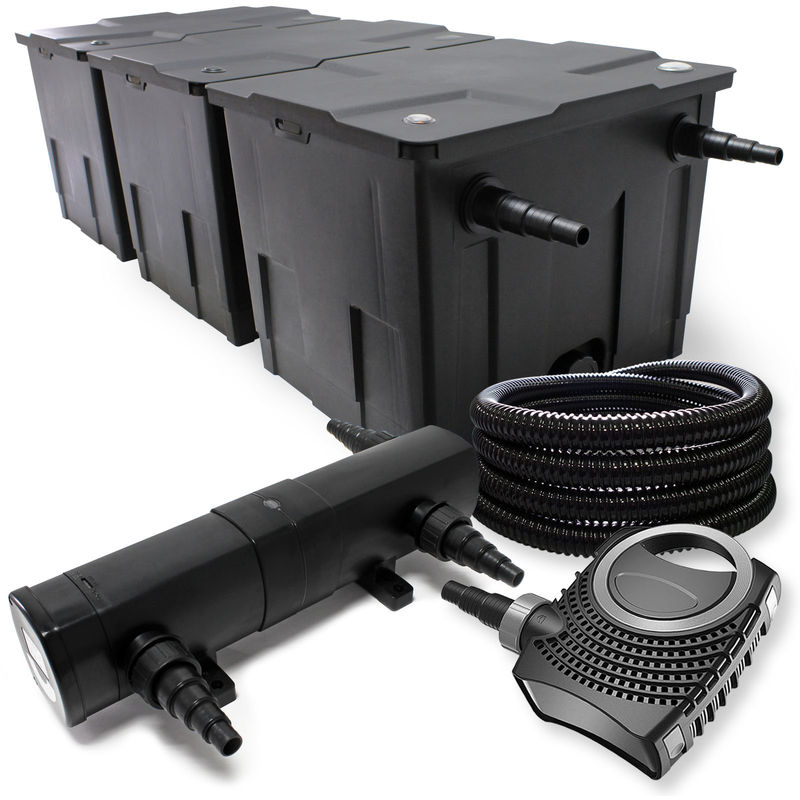 Wiltec - Kit de filtración con Biofiltro 90 000 l Clarificador UVC 18 W 80 W bomba y manguera de 25 m
Wiltec - Kit de filtración con Biofiltro 90 000 l Clarificador UVC 18 W 80 W bomba y manguera de 25 m