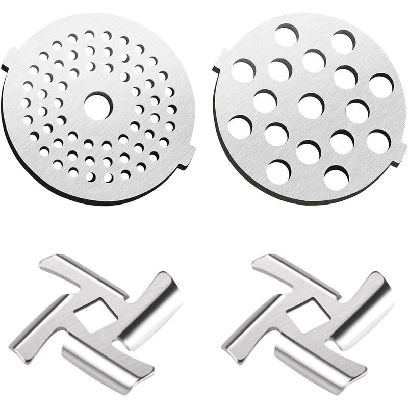Casa - Kit de repuesto para picadora de carne eléctrica 2 piezas de cuchilla para picar carne 2 piezas de placas de molienda 5 #, 4 piezas
Casa - Kit de repuesto para picadora de carne eléctrica 2 piezas de cuchilla para picar carne 2 piezas de placas de molienda 5 #, 4 piezas
