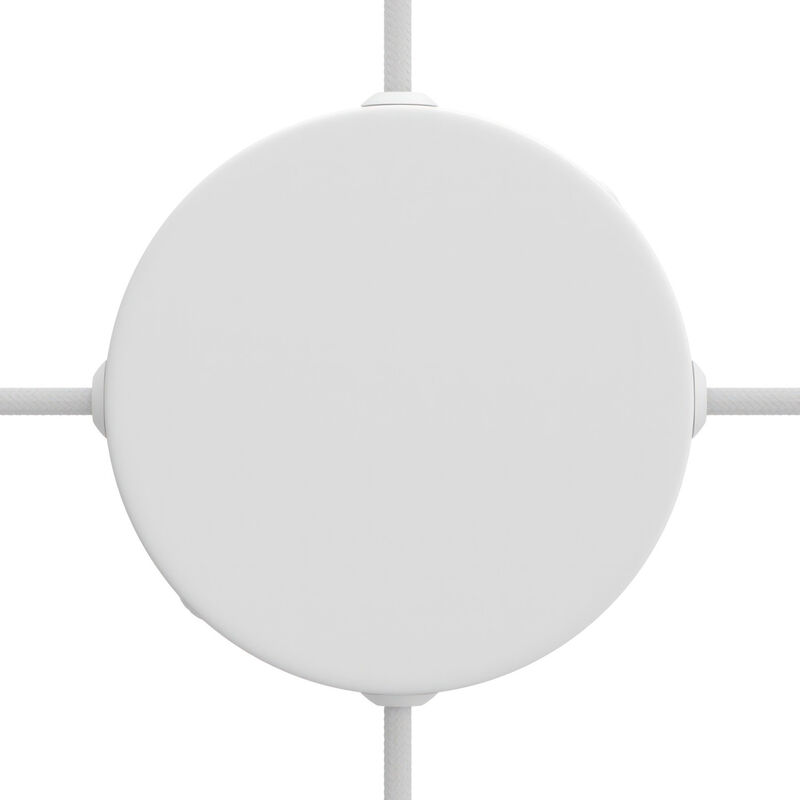 Kit de rosetón cilíndrica de metal con 4 agujeros laterales (caja de conexiones) SMART - compatible con asistentes de voz | Blanco mate - Blanco mate
Kit de rosetón cilíndrica de metal con 4 agujeros laterales (caja de conexiones) SMART - compatible con asistentes de voz | Blanco mate - Blanco mate
