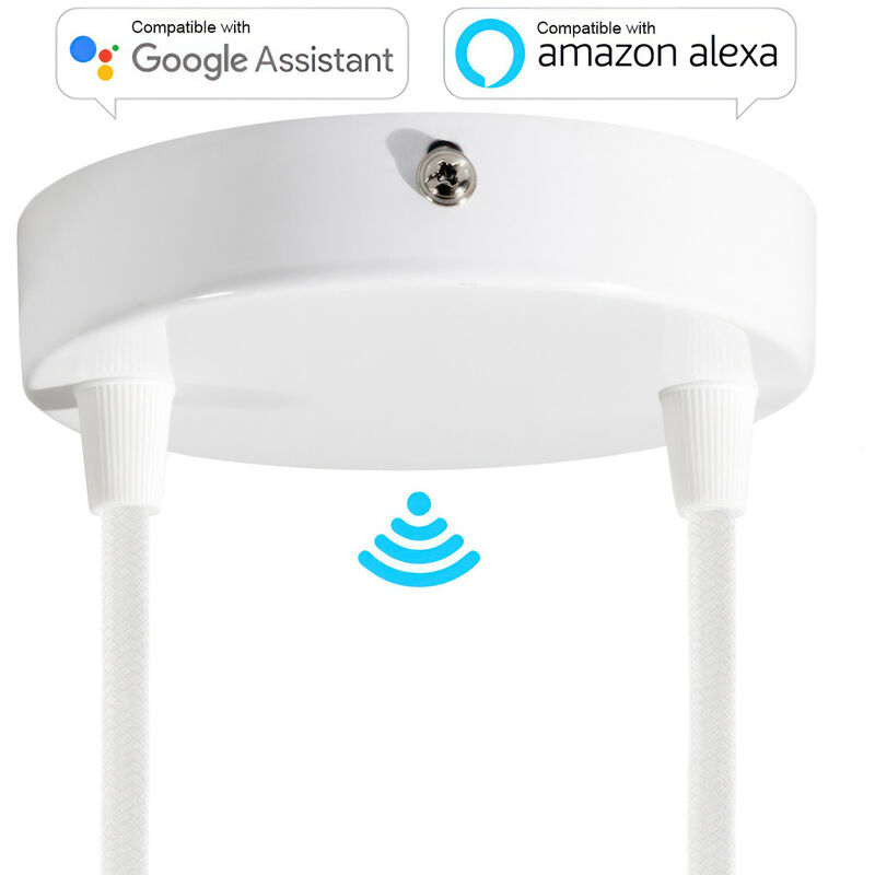Creative Cables - Kit de rosetones de techo cilíndricos de metal con 2 agujeros SMART - compatible con asistentes de voz | Cónico - Blanco brillante
Creative Cables - Kit de rosetones de techo cilíndricos de metal con 2 agujeros SMART - compatible con asistentes de voz | Cónico - Blanco brillante