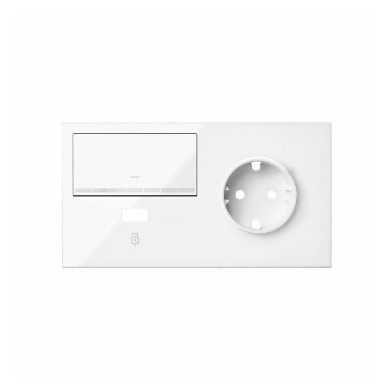 100 - Kit frontal 2 elementos base + USB + regulador blanco brillo 10020209-130 - Simon
100 - Kit frontal 2 elementos base + USB + regulador blanco brillo 10020209-130 - Simon