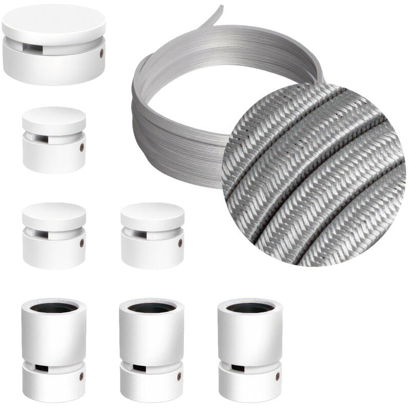 Creative Cables - Kit Linear Filé System - con 5m cable textil guirnalda y 7 accesorios de madera pintados de blanco | CM02 - CM02
Creative Cables - Kit Linear Filé System - con 5m cable textil guirnalda y 7 accesorios de madera pintados de blanco | CM02 - CM02