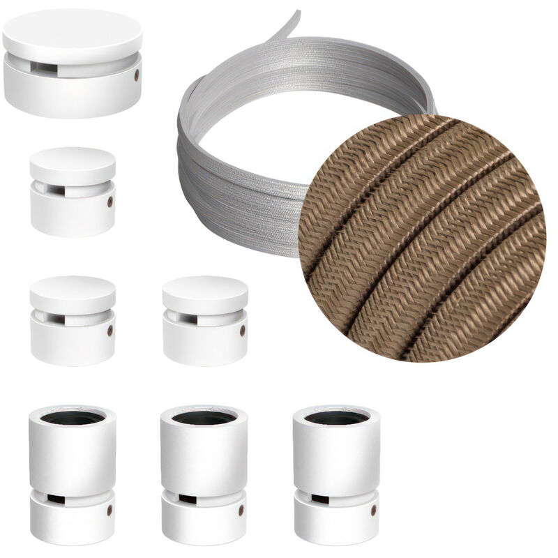 Creative Cables - Kit Linear Filé System - con 5m cable textil guirnalda y 7 accesorios de madera pintados de blanco | CM27 - CM27
Creative Cables - Kit Linear Filé System - con 5m cable textil guirnalda y 7 accesorios de madera pintados de blanco | CM27 - CM27