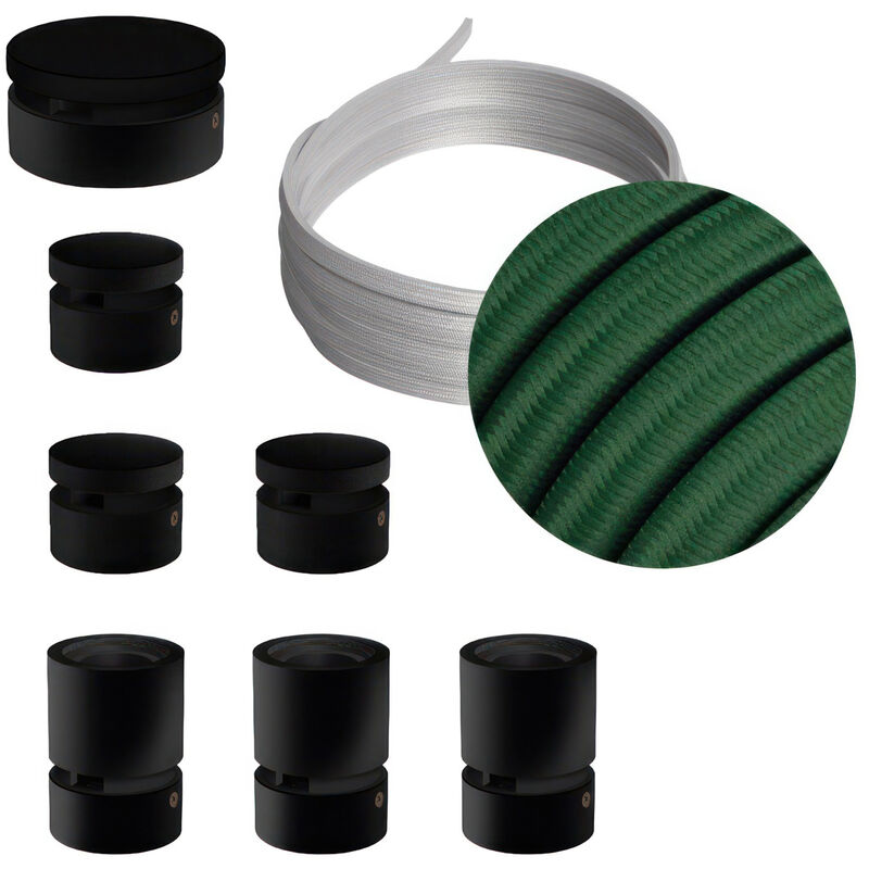 Creative Cables - Kit Linear Filé System - con 5m cable textil guirnalda y 7 accesorios de madera pintados de negro | CM21 - CM21
Creative Cables - Kit Linear Filé System - con 5m cable textil guirnalda y 7 accesorios de madera pintados de negro | CM21 - CM21