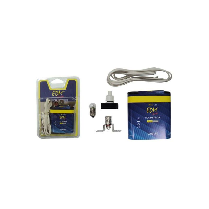 EDM - Kit Escolar 2003 Pila+Lampara+Portalamp+Cable