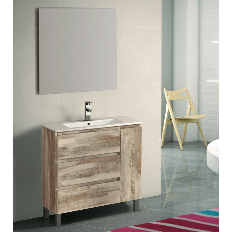 KIT Mueble de Baño ESTONIA PORCELANA, Formado por Mueble de Baño Color BORA-BORA 100cm, Lavabo de Porcelana y Espejo a Juego
KIT Mueble de Baño ESTONIA PORCELANA, Formado por Mueble de Baño Color BORA-BORA 100cm, Lavabo de Porcelana y Espejo a Juego