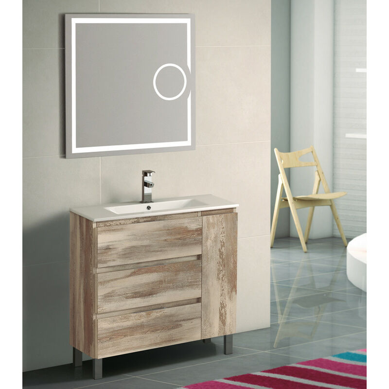 KIT Mueble de Baño ESTONIA PORCELANA, Formado por Mueble de Baño Color BORA-BORA 100cm, Lavabo de Porcelana y Espejo a Juego
KIT Mueble de Baño ESTONIA PORCELANA, Formado por Mueble de Baño Color BORA-BORA 100cm, Lavabo de Porcelana y Espejo a Juego