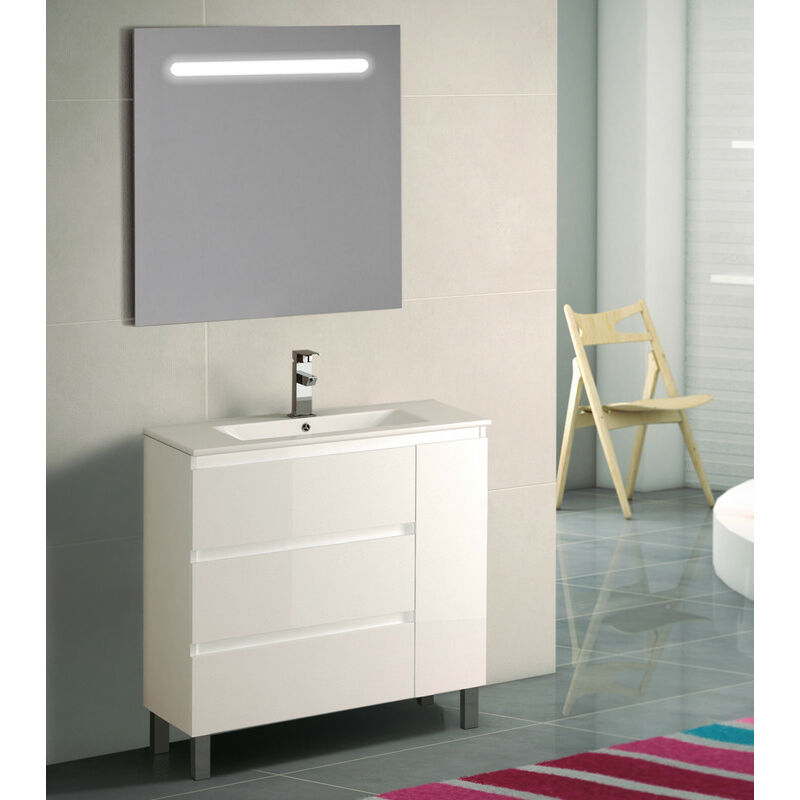 KIT Mueble de Baño ESTONIA PORCELANA, Formado por Mueble de Baño Color BLANCO 100cm, Lavabo de Porcelana y Espejo a Juego
KIT Mueble de Baño ESTONIA PORCELANA, Formado por Mueble de Baño Color BLANCO 100cm, Lavabo de Porcelana y Espejo a Juego