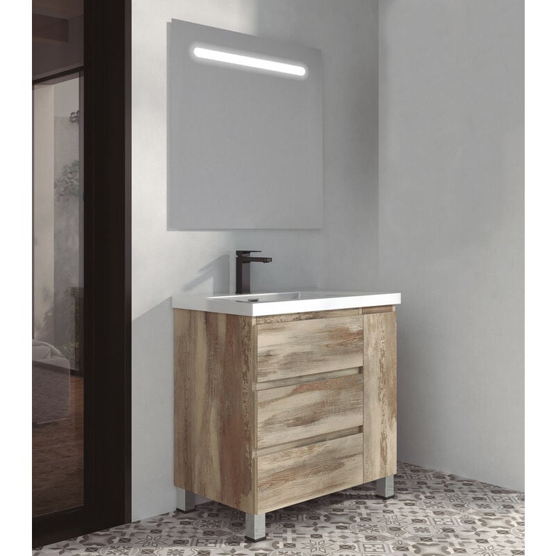 KIT Mueble de Baño ESTONIA RESINA, Formado por Mueble de Baño Color BORA-BORA 80cm, Lavabo de RESINA y Espejo a Juego
KIT Mueble de Baño ESTONIA RESINA, Formado por Mueble de Baño Color BORA-BORA 80cm, Lavabo de RESINA y Espejo a Juego