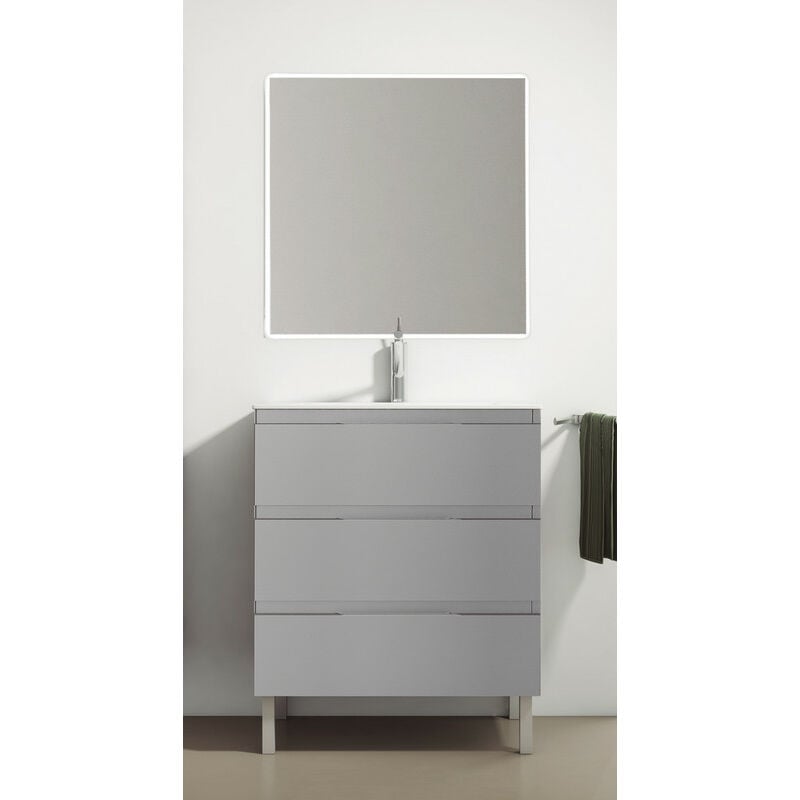 KIT Mueble de Baño AUSTRIA PORCELANA, Conjunto formado por Mueble de Baño Gris 60cm, Lavabo de Porcelana y Espejo
KIT Mueble de Baño AUSTRIA PORCELANA, Conjunto formado por Mueble de Baño Gris 60cm, Lavabo de Porcelana y Espejo