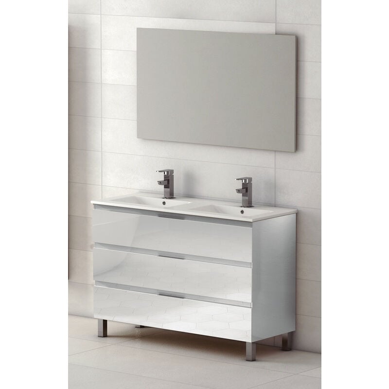 KIT Mueble de Baño Modelo AUSTRIA PORCELANA: Mueble de Baño BLANCO 120cm, Lavabo de Porcelana de Doble Seno y Espejo
KIT Mueble de Baño Modelo AUSTRIA PORCELANA: Mueble de Baño BLANCO 120cm, Lavabo de Porcelana de Doble Seno y Espejo