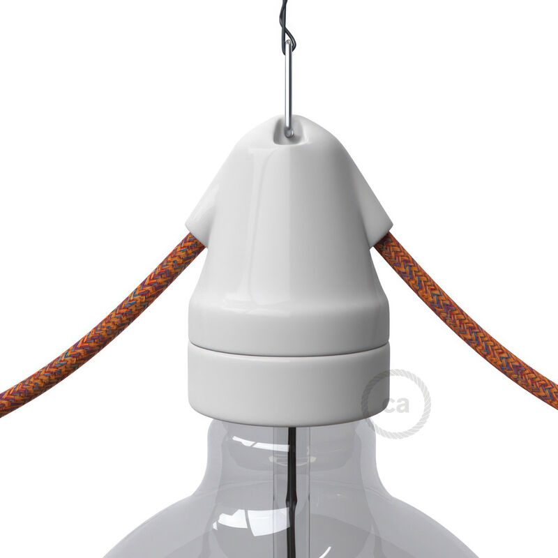 Creative Cables - Kit portalámparas de porcelana Vintage con doble entrada E27 | Blanco - Blanco
Creative Cables - Kit portalámparas de porcelana Vintage con doble entrada E27 | Blanco - Blanco