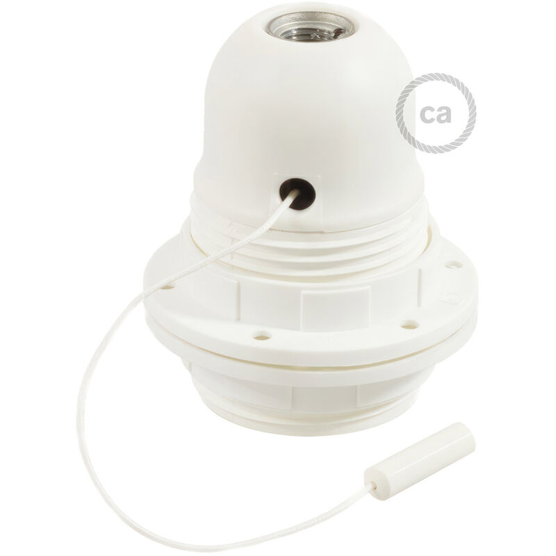 Creative Cables - Kit portalámparas termoplástico para pantallas E27 con tirador | Blanco - Blanco
Creative Cables - Kit portalámparas termoplástico para pantallas E27 con tirador | Blanco - Blanco