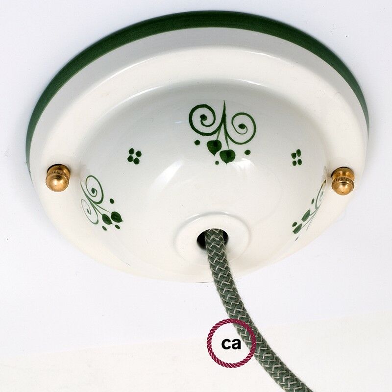 Creative Cables - Kit rosetón cerámica con decoración 81-Berries | Blanco - Verde - Blanco - Verde
Creative Cables - Kit rosetón cerámica con decoración 81-Berries | Blanco - Verde - Blanco - Verde