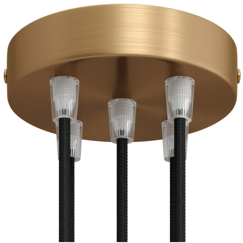 Creative Cables - Kit rosetón cilíndrico de metal 5 agujeros | Cónico - Latón satinado - Latón satinado
Creative Cables - Kit rosetón cilíndrico de metal 5 agujeros | Cónico - Latón satinado - Latón satinado