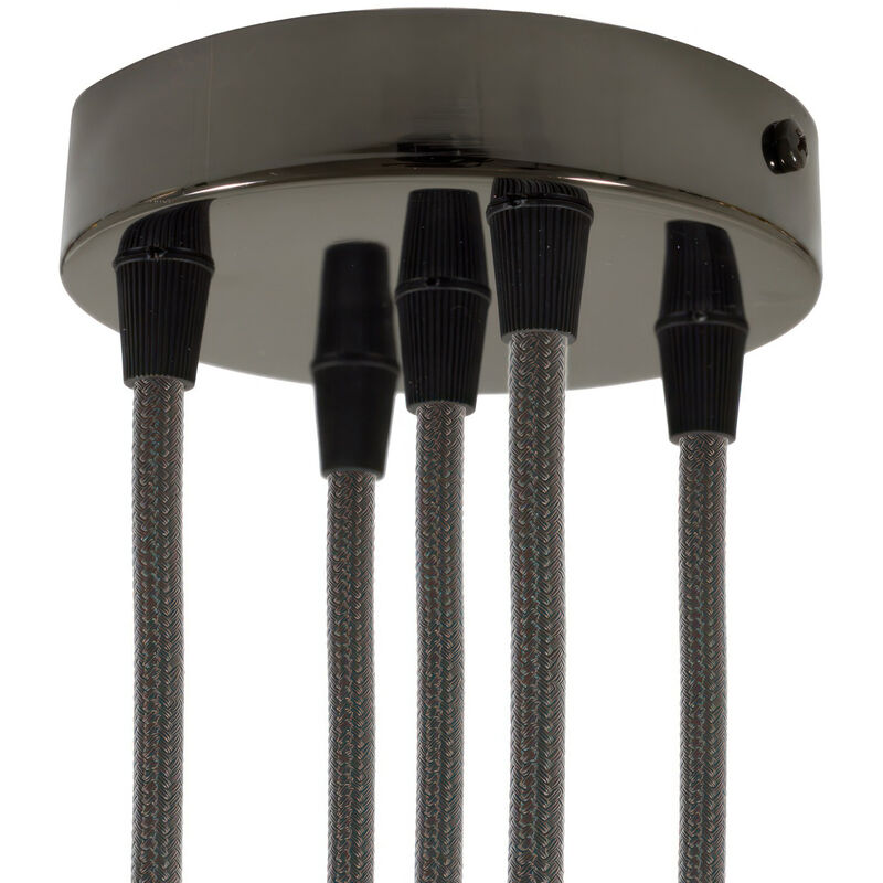 Creative Cables - Kit rosetón cilíndrico de metal 5 agujeros | Cónico - Negro perla - Negro perla
Creative Cables - Kit rosetón cilíndrico de metal 5 agujeros | Cónico - Negro perla - Negro perla