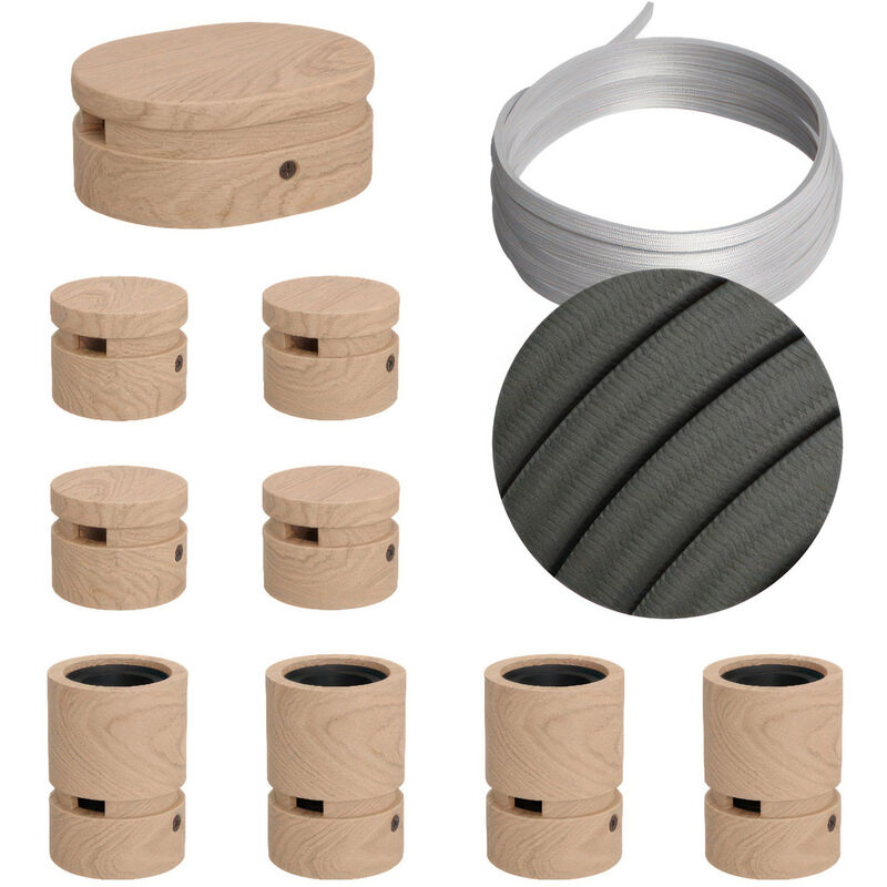 Creative Cables - Kit Symmetric Filé System - con 5m cable textil guirnalda y 9 accesorios de madera | CM03 - CM03
Creative Cables - Kit Symmetric Filé System - con 5m cable textil guirnalda y 9 accesorios de madera | CM03 - CM03