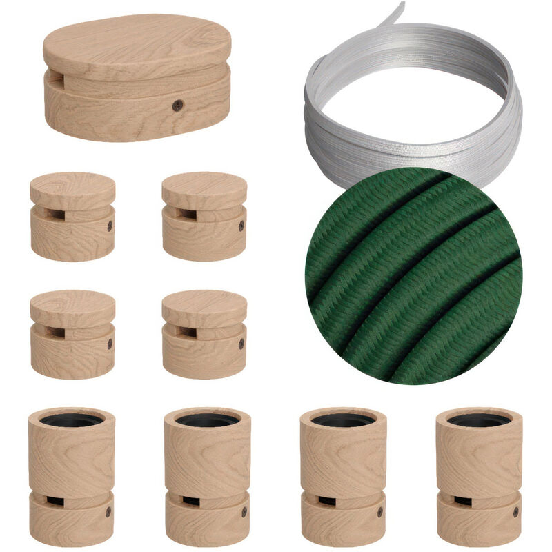 Creative Cables - Kit Symmetric Filé System - con 5m cable textil guirnalda y 9 accesorios de madera | CM21 - CM21
Creative Cables - Kit Symmetric Filé System - con 5m cable textil guirnalda y 9 accesorios de madera | CM21 - CM21