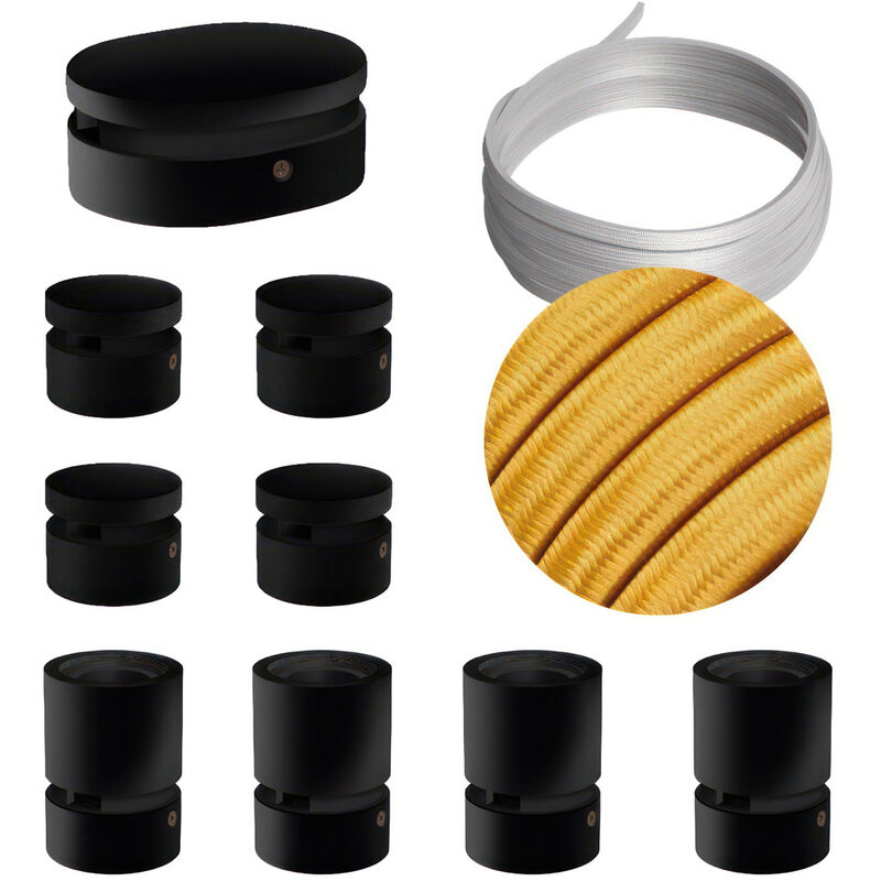 Creative Cables - Kit Symmetric Filé System - con 5m cable textil guirnalda y 9 accesorios de madera pintados de negro | CM05 - CM05
Creative Cables - Kit Symmetric Filé System - con 5m cable textil guirnalda y 9 accesorios de madera pintados de negro | CM05 - CM05