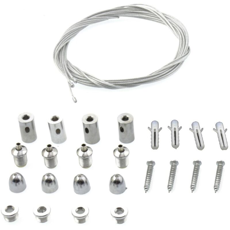 Kit universal de suspensión panel led con 4 cables de 1,5 metros de largo acabado cromado - Jandei
Kit universal de suspensión panel led con 4 cables de 1,5 metros de largo acabado cromado - Jandei