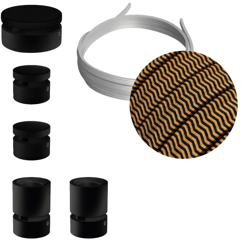 Creative Cables - Kit Wiggle Filé System - con 3m cable textil guirnalda y 5 accesorios de madera pintados de negro | CZ22 - CZ22
Creative Cables - Kit Wiggle Filé System - con 3m cable textil guirnalda y 5 accesorios de madera pintados de negro | CZ22 - CZ22