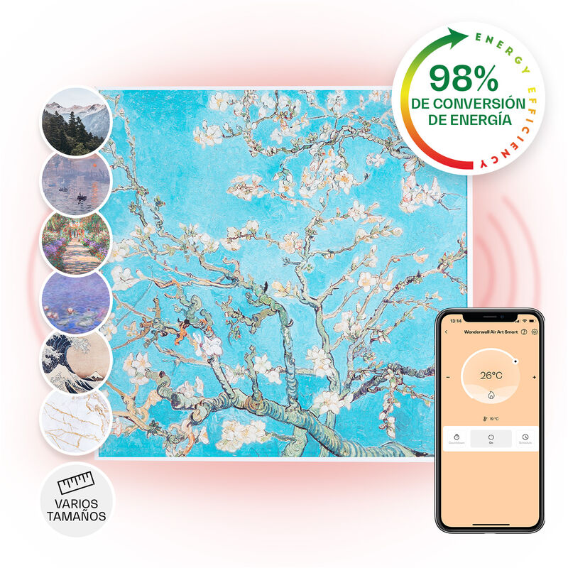 Klarstein - Wonderwall Air Art Smart Panel calefactor infrarrojo 60x60cm 350W Almendro en flor
Klarstein - Wonderwall Air Art Smart Panel calefactor infrarrojo 60x60cm 350W Almendro en flor