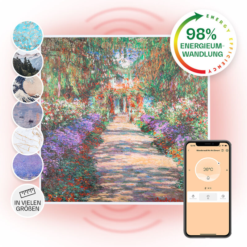 Klarstein - Wonderwall Air Art Smart Panel calefactor infrarrojo 60x60cm 350W App Camino en el jardín
Klarstein - Wonderwall Air Art Smart Panel calefactor infrarrojo 60x60cm 350W App Camino en el jardín