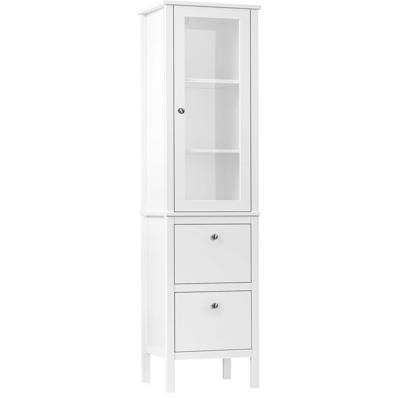 Kleankin - Armario Alto para Baño Mueble Columna de Baño con 1 Puerta de Cristal Estantes Ajustables y 2 Cajones Moderno para Salón Cocina 43x35x160
Kleankin - Armario Alto para Baño Mueble Columna de Baño con 1 Puerta de Cristal Estantes Ajustables y 2 Cajones Moderno para Salón Cocina 43x35x160