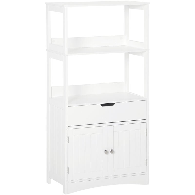 Armario de Baño con 3 Estantes Cajón y 2 Puertas Mueble de Almacenamiento de Suelo para Cocina Dormitorio Salón 60x33x122,5 cm Blanco - Blanco
Armario de Baño con 3 Estantes Cajón y 2 Puertas Mueble de Almacenamiento de Suelo para Cocina Dormitorio Salón 60x33x122,5 cm Blanco - Blanco