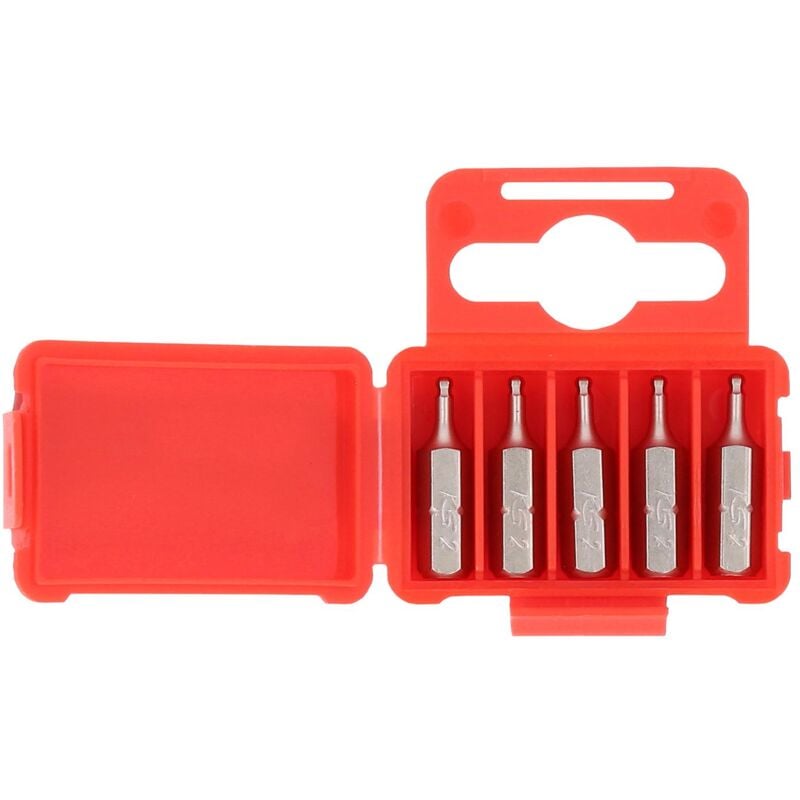 KS TOOLS 1/4' Punta para tornillos con encastre hexagonal con cabeza de bola, 25mm, 2mm, paquete de 5
KS TOOLS 1/4' Punta para tornillos con encastre hexagonal con cabeza de bola, 25mm, 2mm, paquete de 5