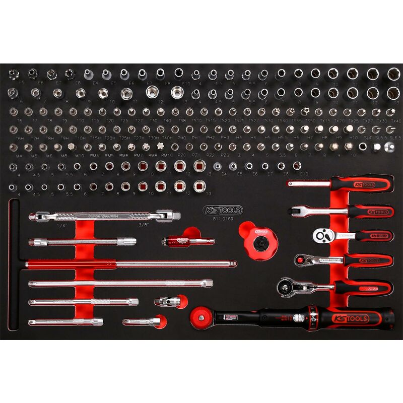 Kstools - KS TOOLS Juego de llaves de vaso de 1/4'' en inserto de gomaespuma, 169 pzs
Kstools - KS TOOLS Juego de llaves de vaso de 1/4'' en inserto de gomaespuma, 169 pzs