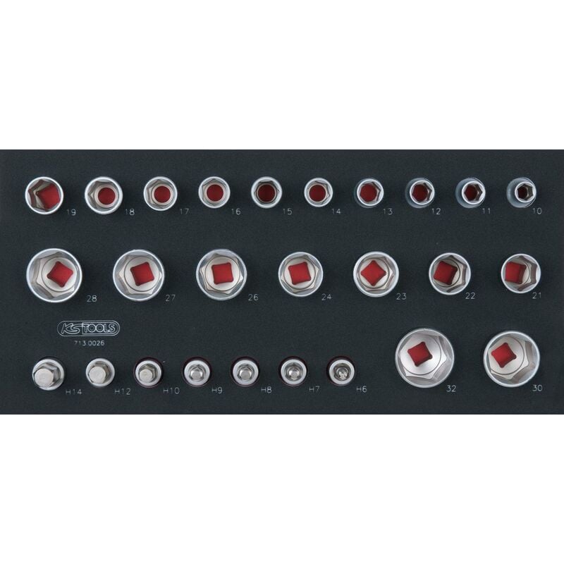 Kstools - KS TOOLS SCS Juego de llaves de vaso de 6 cantos, 26 pzs, en sistema modular 1/3
Kstools - KS TOOLS SCS Juego de llaves de vaso de 6 cantos, 26 pzs, en sistema modular 1/3