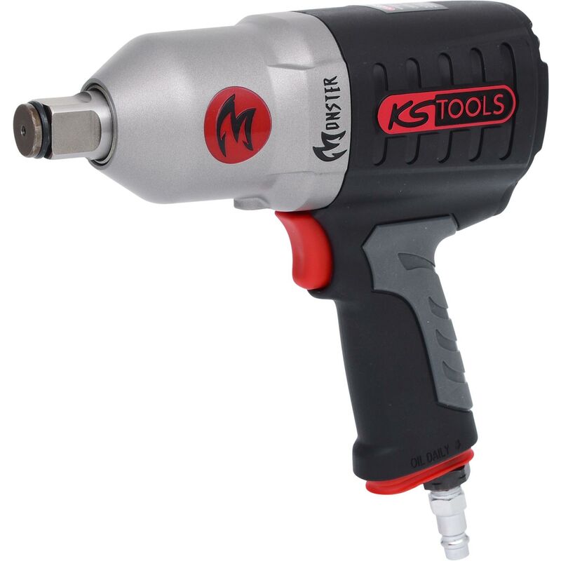 KS TOOLS Atornillador de impacto neumático de alta potencia de 3/4" MONSTER, 1690 Nm
KS TOOLS Atornillador de impacto neumático de alta potencia de 3/4" MONSTER, 1690 Nm