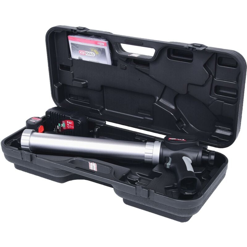 Kstools - KS TOOLS Pistola de cartuchos de silicona de batería 600 ml con 1 bateria y 1 cargador
Kstools - KS TOOLS Pistola de cartuchos de silicona de batería 600 ml con 1 bateria y 1 cargador