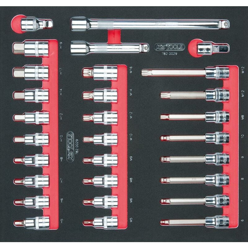 KS TOOLS SCS CHROMEplus 1/2' Juego de llaves de vaso, 28 pzs, en sistema modular 2/3
KS TOOLS SCS CHROMEplus 1/2' Juego de llaves de vaso, 28 pzs, en sistema modular 2/3