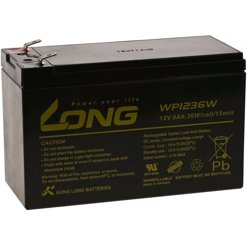 KungLong Batería de GEL para SAI APC Back-UPS 650 9Ah 12V (Reemplaza también 7,2Ah / 7Ah)
KungLong Batería de GEL para SAI APC Back-UPS 650 9Ah 12V (Reemplaza también 7,2Ah / 7Ah)