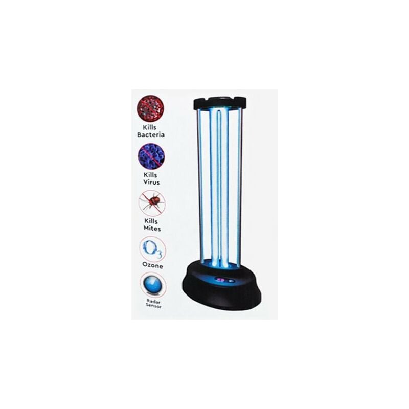 Lampada Germicida Uvc 38W Con Generatore Ozono Sensore Radar Timer 15