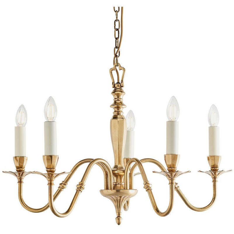 Interiors 1900Y1002P5 - Vela colgante de techo con 5 brazos y luces de latón macizo, E14
Interiors 1900Y1002P5 - Vela colgante de techo con 5 brazos y luces de latón macizo, E14