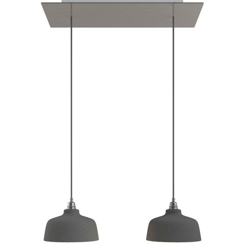Lámpara colgante de 2 caídas con Rose-One XXL rectangular de 675 mm con cable textil y pantalla Coppa | Acero satinado - Sin bombilla - Acero satinado
Lámpara colgante de 2 caídas con Rose-One XXL rectangular de 675 mm con cable textil y pantalla Coppa | Acero satinado - Sin bombilla - Acero satinado