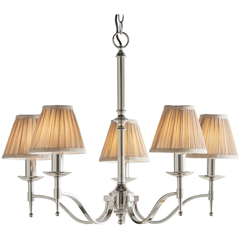 Interiors Stanford Nickel - Lámpara colgante de techo de 5 luces con múltiples brazos, níquel pulido, E14
Interiors Stanford Nickel - Lámpara colgante de techo de 5 luces con múltiples brazos, níquel pulido, E14