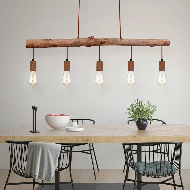 Lámpara colgante de techo de estilo vintage, filamento, haz de madera, luz colgante en un juego que incluye bombillas LED
Lámpara colgante de techo de estilo vintage, filamento, haz de madera, luz colgante en un juego que incluye bombillas LED